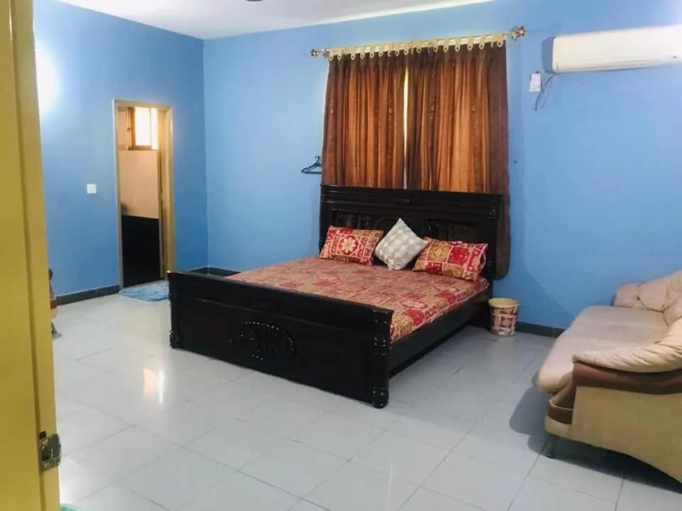 One of four air-conditioned guest rooms available for overnight stays at Yousaf Farmhouse